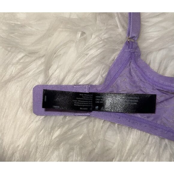 Natori 136059 Jacquard Contour T-Shirt Bra Lined Underwire Womens 32B Purple New - Picture 7 of 7